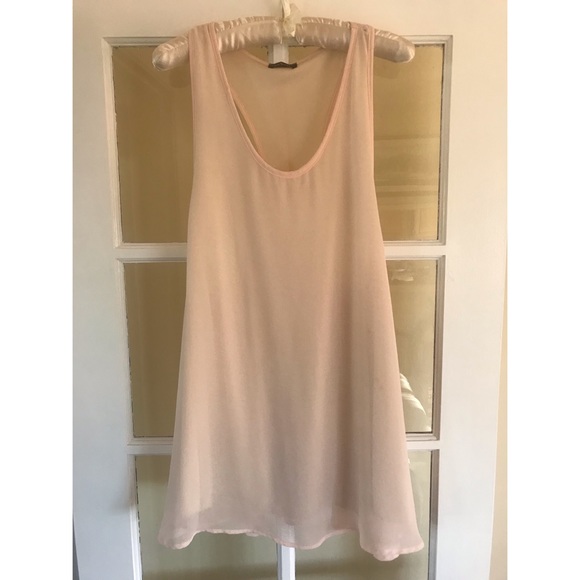 Powder Pink Slip Dress. SIZE SMALL - Picture 2 of 6
